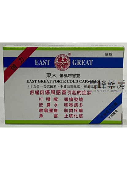 東大傷風感冒靈10粒(十五合一）