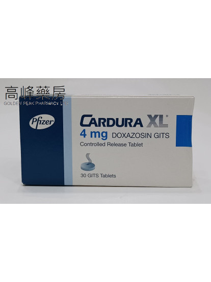 确得迅Cardura XL 4mg 30 GITS Tablets