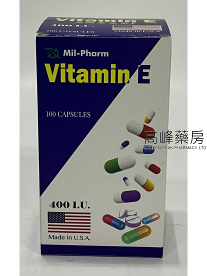 Mil-Pharm美國維他命 E 400I.U 100Capsules