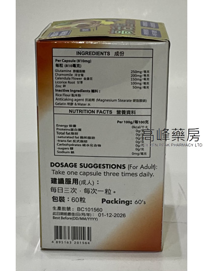 德國GNT胃得樂U 60Capsules